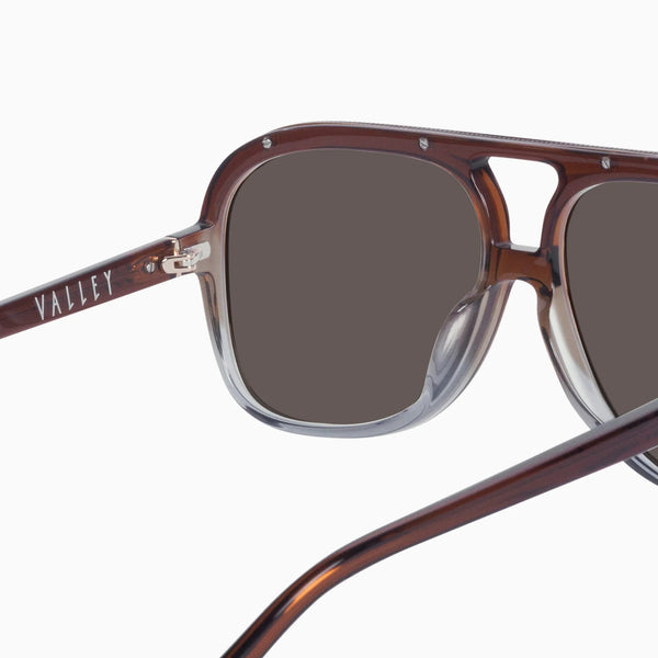 Bang Bang- Transparent Chocolate Fade To Crystal w. Gold Metal / Brown Lens