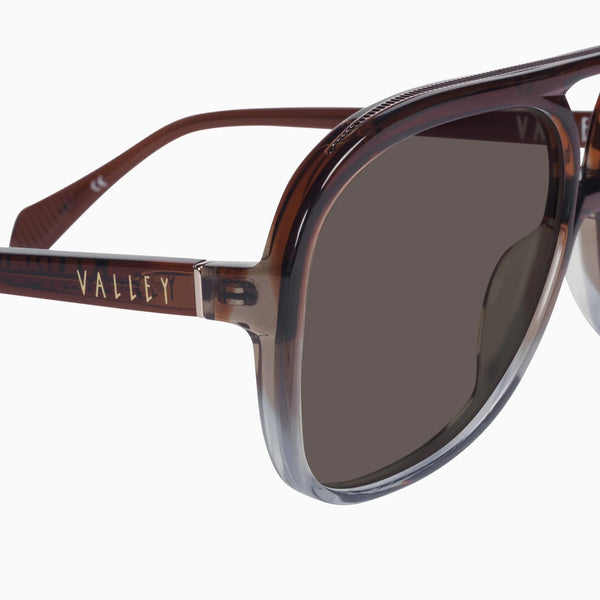 Bang Bang- Transparent Chocolate Fade To Crystal w. Gold Metal / Brown Lens