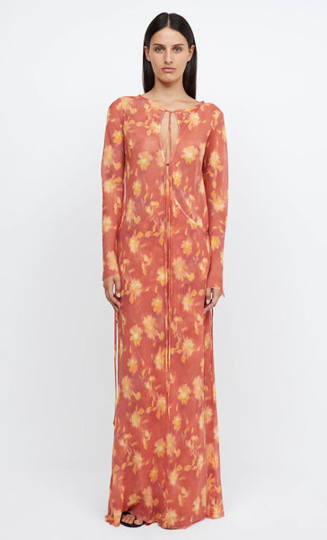 AZALEA WRAP LONG SLEEVE MAXI DRESS