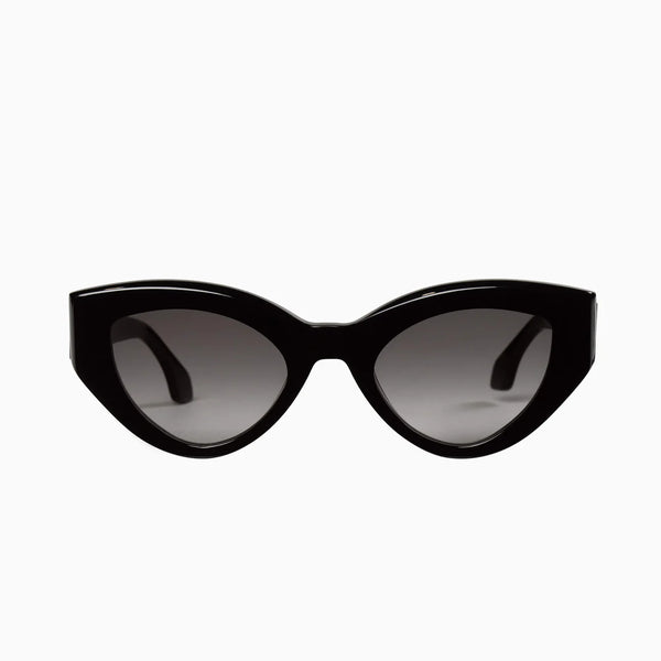 Bones- Gloss Black w. Silver Metal Trim / Black Gradient Lens