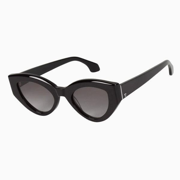 Bones- Gloss Black w. Silver Metal Trim / Black Gradient Lens