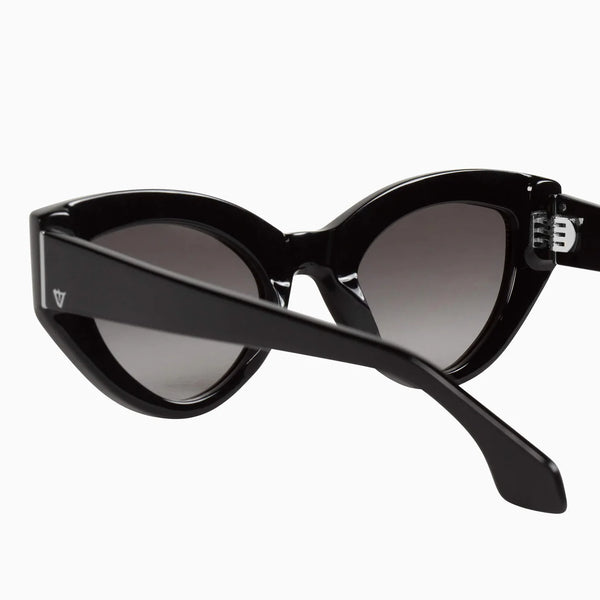 Bones- Gloss Black w. Silver Metal Trim / Black Gradient Lens