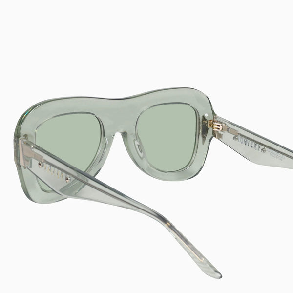 Bowery- Transparent Sage w. Gold Metal / Light Green Lens