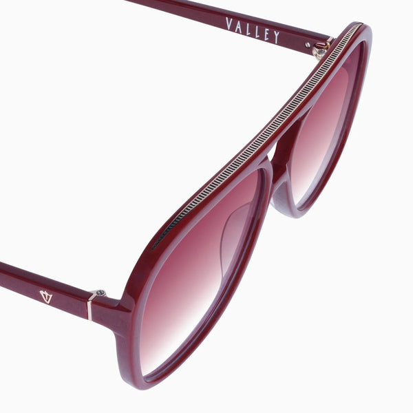 Bang- Burgundy w. Gold Metal / Rose Gradient Lens