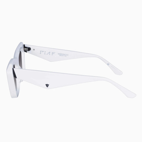 Piaf- Arctic White w. Black Metal / Black Gradient Lens