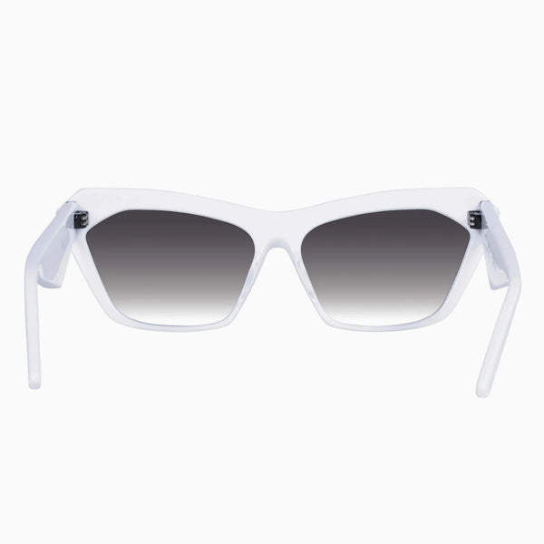 Piaf- Arctic White w. Black Metal / Black Gradient Lens