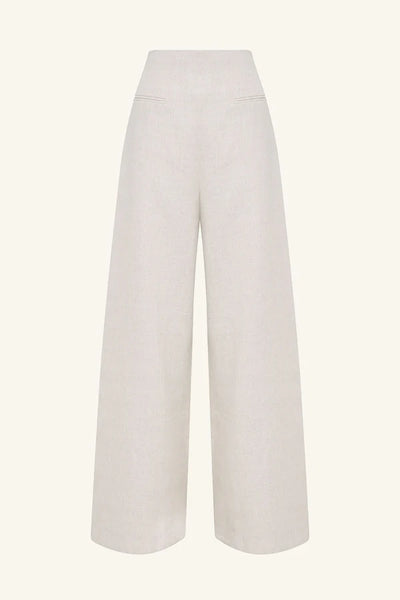 Elliot High Waisted Wide Leg Pant - Parchment