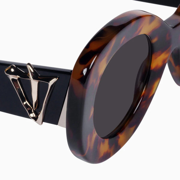 Hollywood- Honey Tort, Black Temple w. Gold Metal / Black Lens