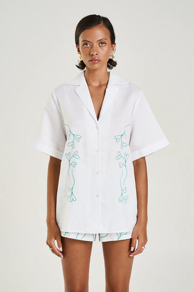 COLLARED SS SHIRT - I HEART U