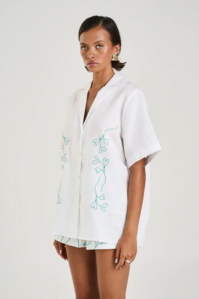 COLLARED SS SHIRT - I HEART U