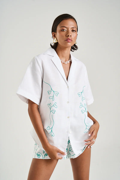 COLLARED SS SHIRT - I HEART U