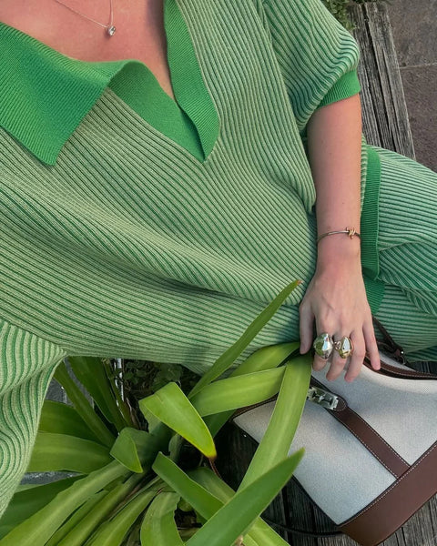THE SERIN KNIT TOP MATCHA