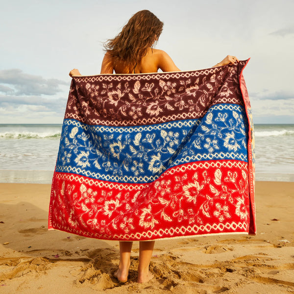 Thea Bath Sheet - Vermillion