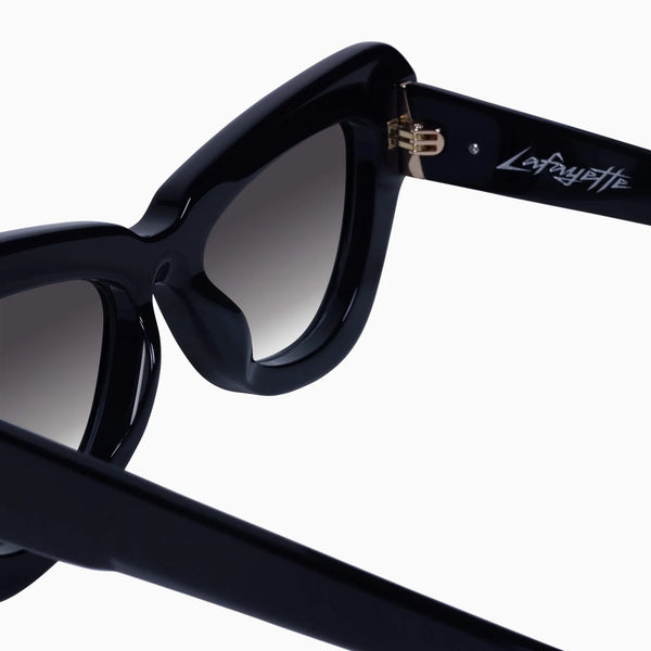 Lafayette- Gloss Black w. Gold Metal / Black Gradient Lens