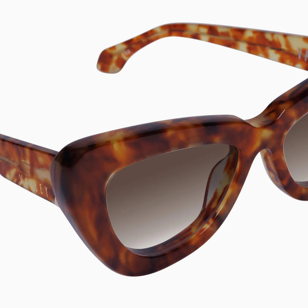 Lafayette- Maple Tort w. Gold Metal / Brown Gradient Lens