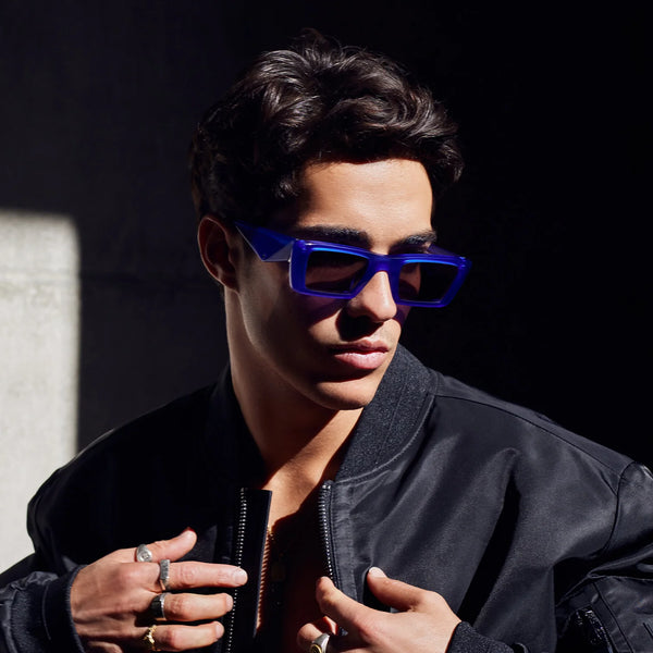 La Hara Electric Blue w. Silver Metal / Black Gradient Lens