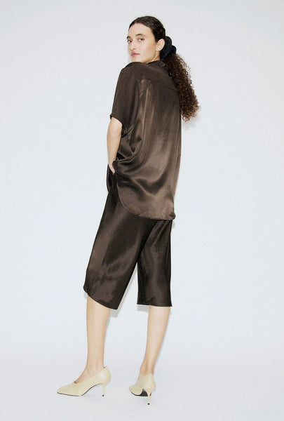 Short Sleeve Boyfriend Shirt Mantis