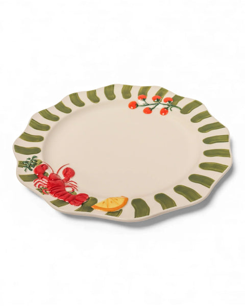 SEAVIEW STONEWARE LOBSTER DINNER PLATE