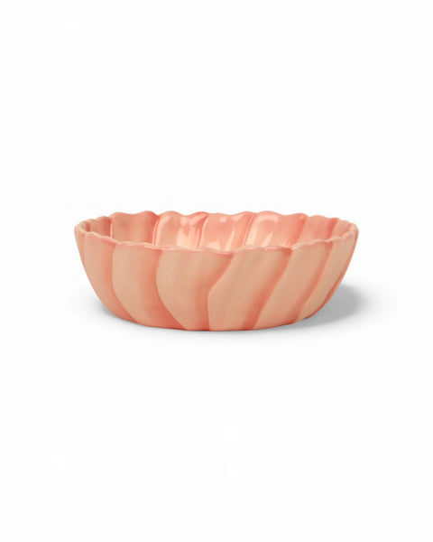 BLUSH STONEWARE FLOWER BOWL