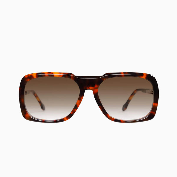 Memoir- Classic Tort w. 24k Gold Metal Trim / Brown Gradient Lens