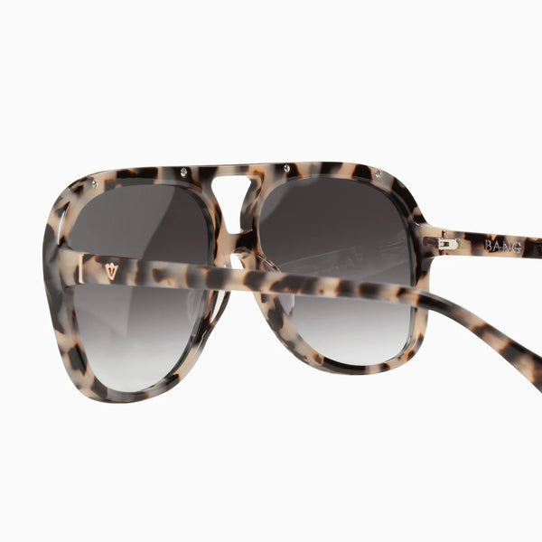 Bang- Ivory Tort w. Rose Gold Metal Trim / Black Gradient Lens