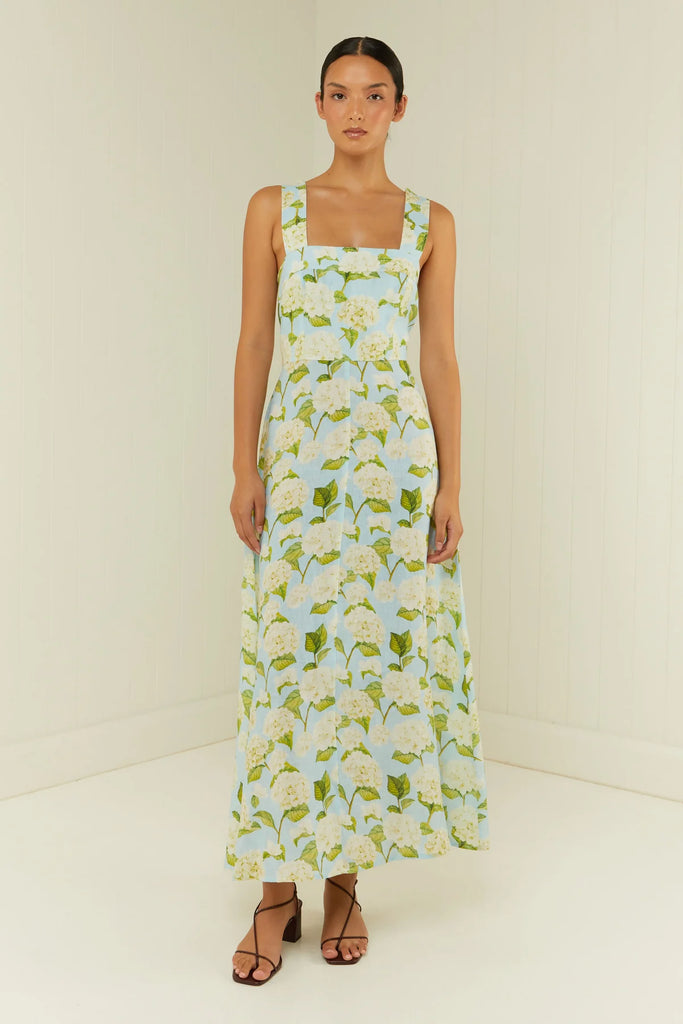ROSA DRESS Blue Hydrangas