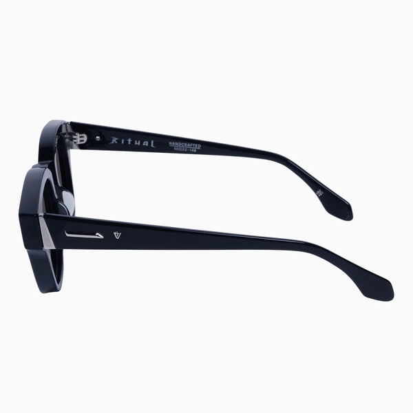 Ritual- Gloss Black w. Silver Metal / Black Lens