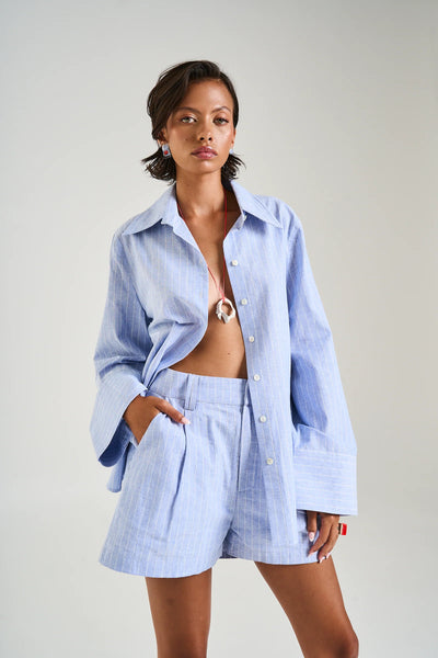 CUFF SHIRT - SEA STRIPE