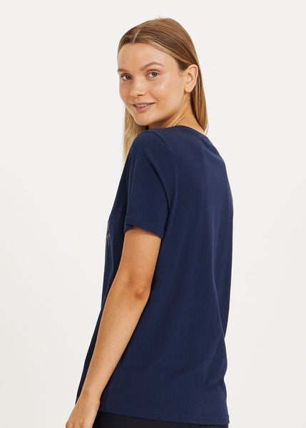 The Upside Tee- Navy