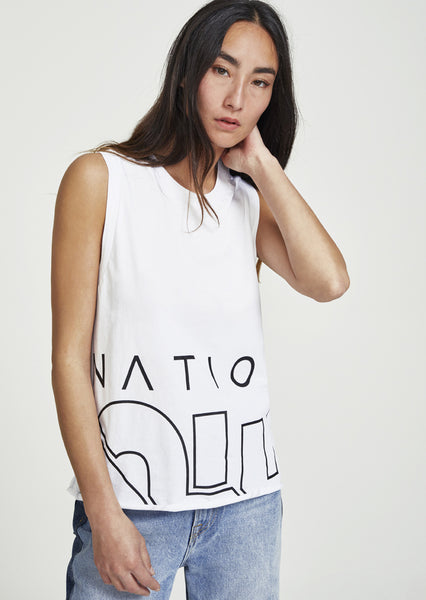 Base Runner Tank- White
