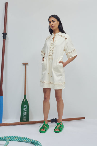 Carlos Lace Up Mini Dress