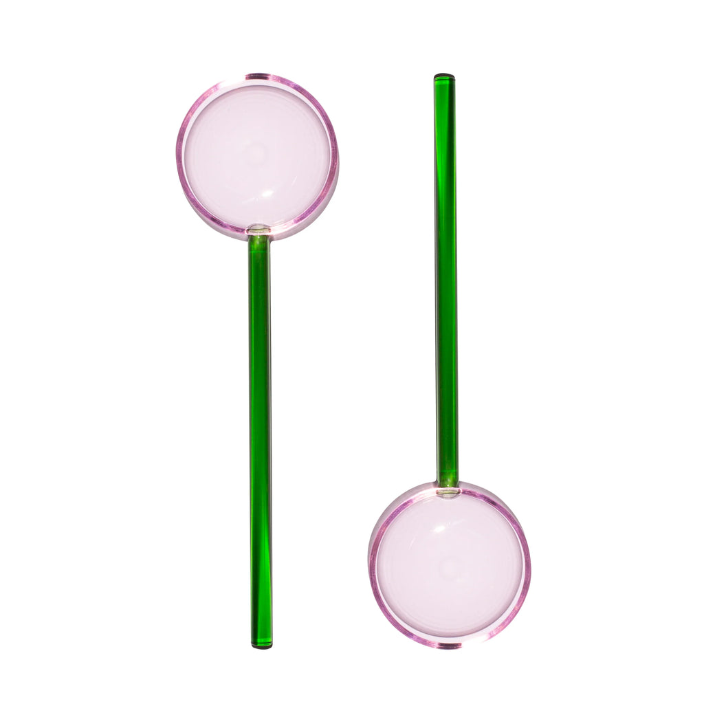 SALAD SERVERS - PINK + GREEN