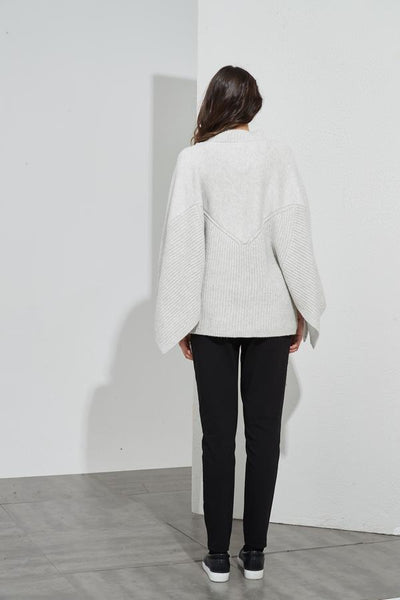 Split Sleeve Knit- Oat