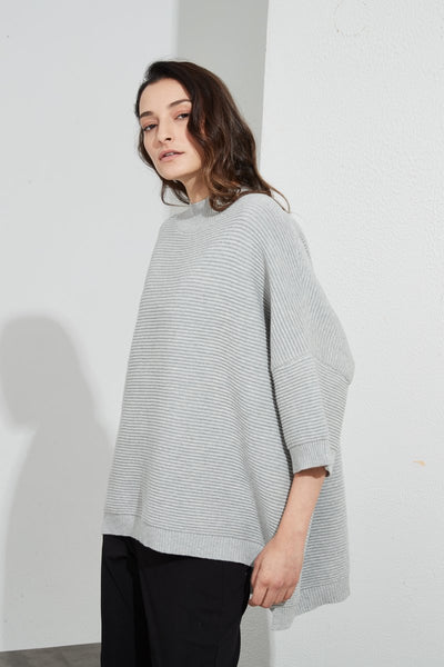 Cotton Rib Knit- Grey