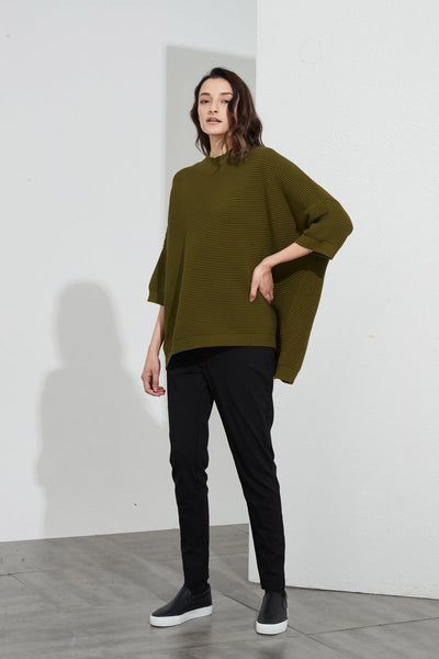 Cotton Rib Knit- Moss