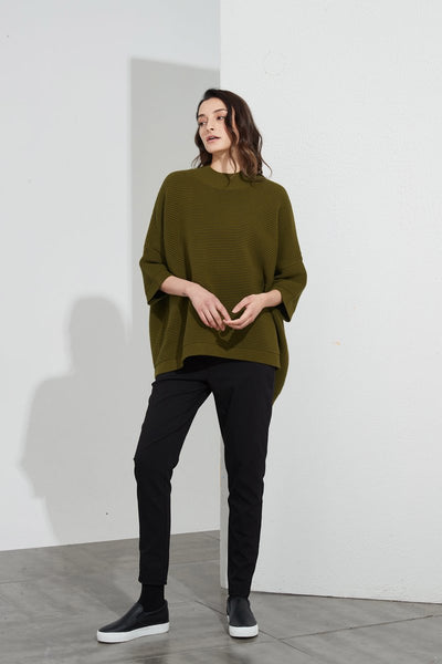 Cotton Rib Knit- Moss