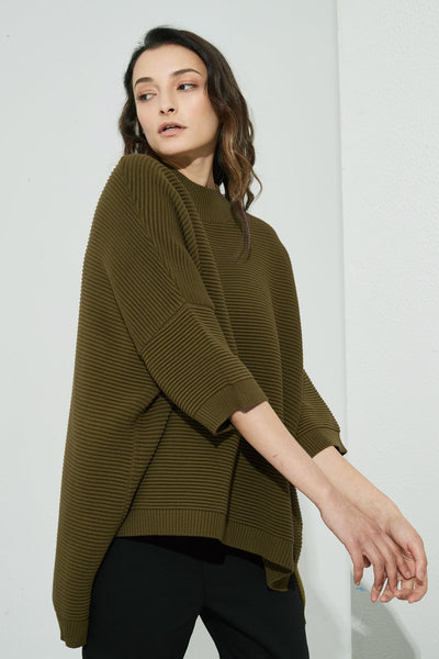 Cotton Rib Knit- Moss