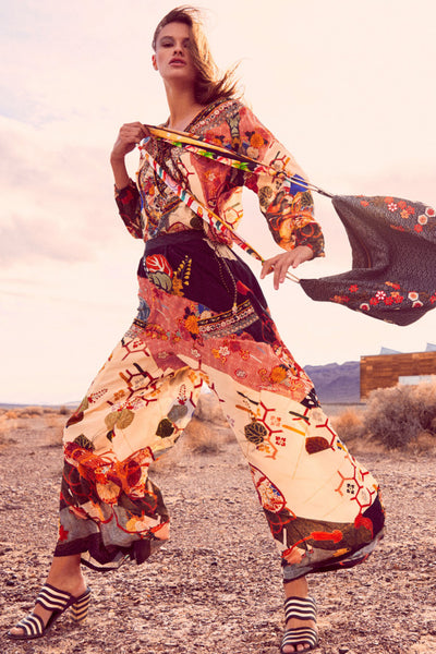 Wide Leg Trouser W/ Front Pockets- Kissing The Sun