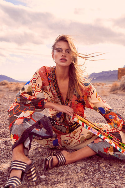 Wide Leg Trouser W/ Front Pockets- Kissing The Sun