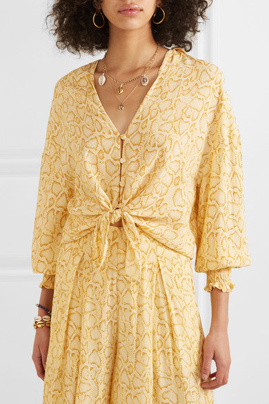 Aira Knot Shirt- Petra Snake