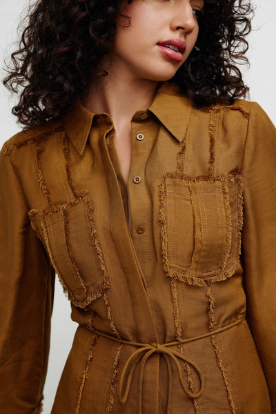 ALEKSANDRA MINI DRESS- GOLDEN OLIVE