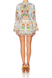 Wide Sleeve Tie Front Playsuit- Mirandas Diary