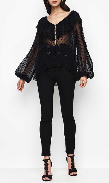 Now That You Got It Blouse- Black