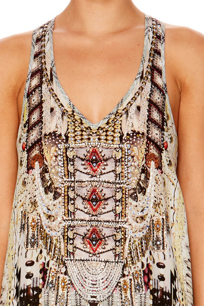 VNeck Racer Back Dress- Spell Bound