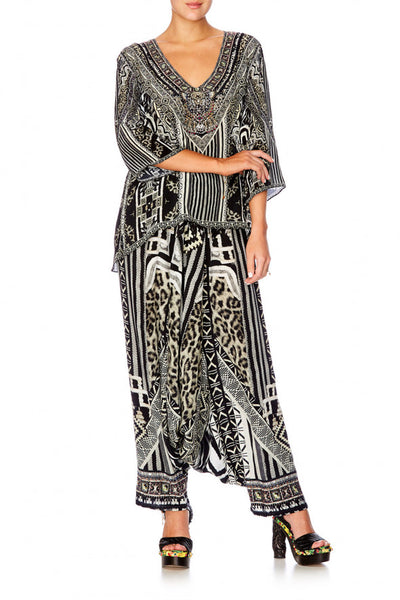 V Neck Oversized Blouse- Tribal Theory