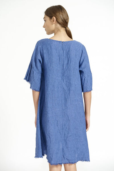 Frayed Edge Dress- Denim