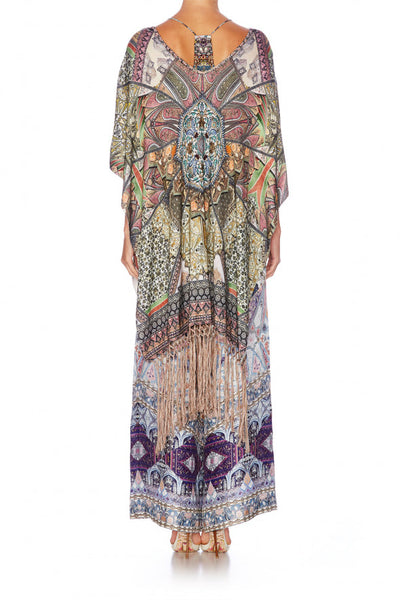 Long V Neck Poncho W/ Fringing- Soul Sisters