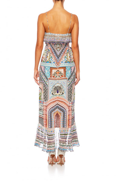 Long Wrap Dress W/ Frill- Lady Lake