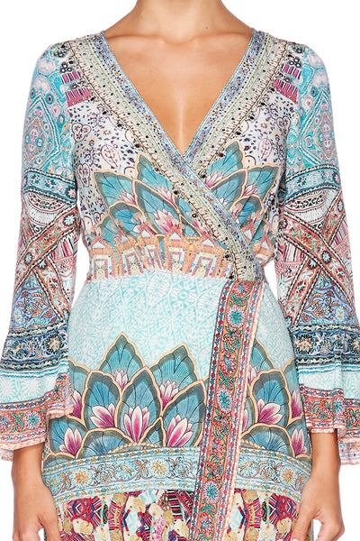 Long Sleeve Wrap Dress- Sisters Of Marigold