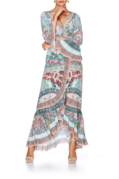 Long Sleeve Wrap Dress- Sisters Of Marigold